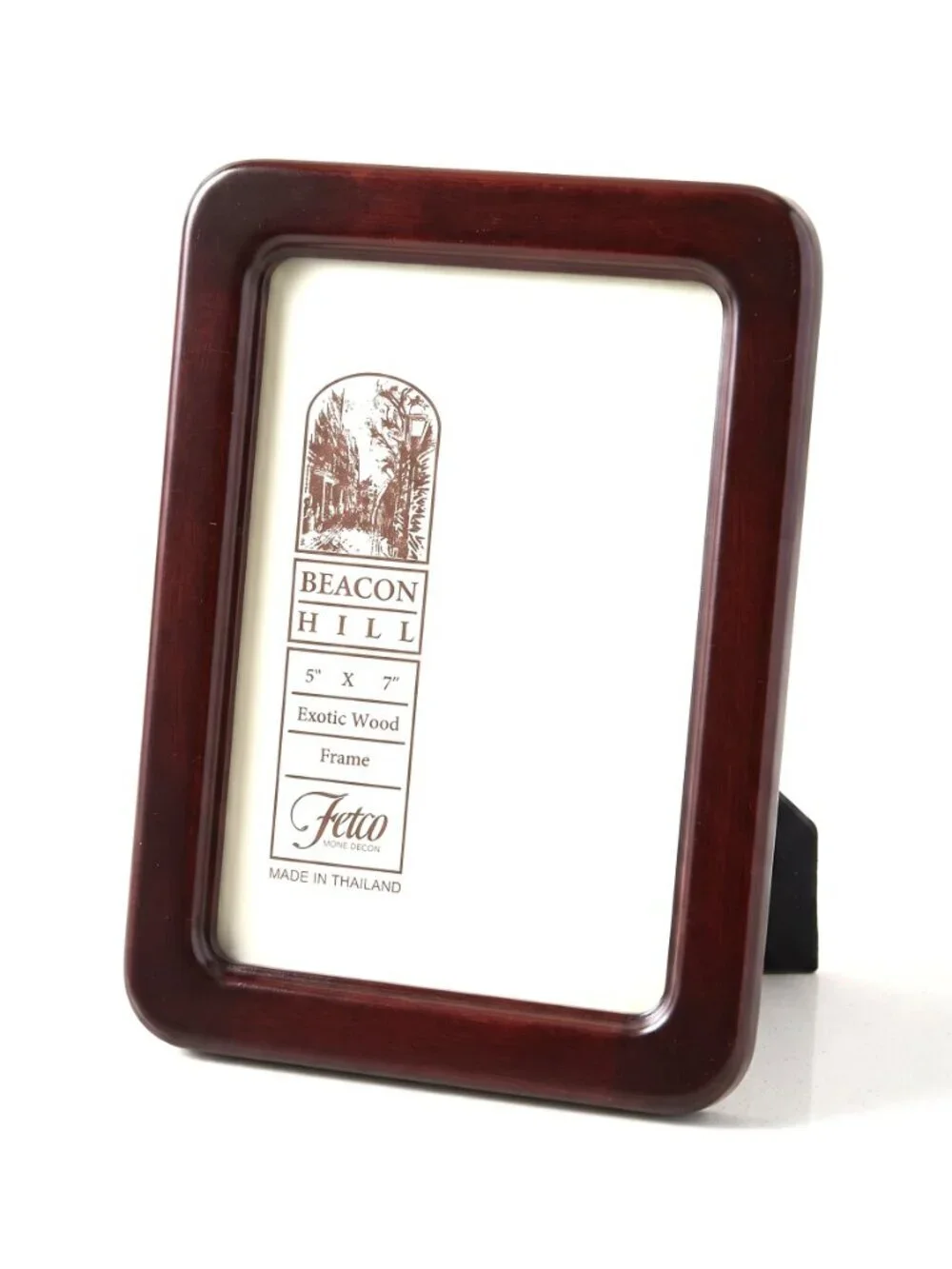 Fetco Beacon Hill Exotic Wood 5x7 Picture Frame Made in Thailand Dark Wood - VTG